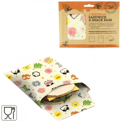 Tala Bienenwachs-Sandwich- und Butterbrottüten 21 cm 2er-Set VE168