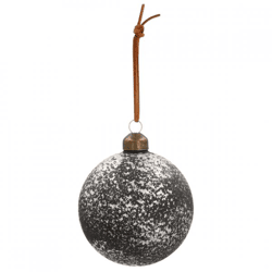 Weihnachtskugel Robustes Glas mattschwarz 8 cm