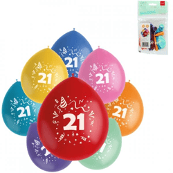 Folat balloons Party Pop figure 21 color mix 23 cm 8 pcs.