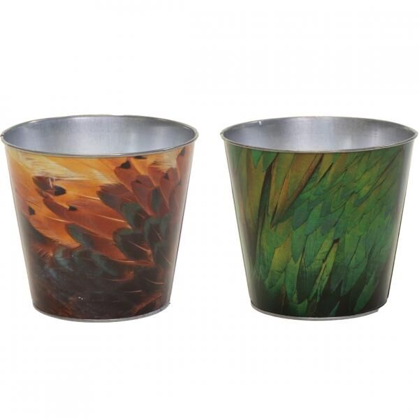Flower pot Bob Feather L 15 cm 2 assorted