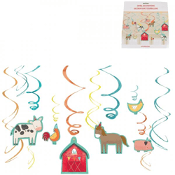 Spiral pendant Barnyard 61 cm set of 12