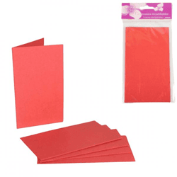 DIY menu cards cardboard red 10 x 17 cm 5 pcs.
