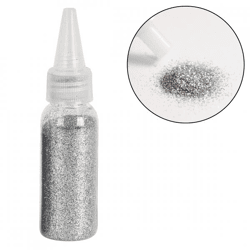 Decoration glitter metallic silver 40 g