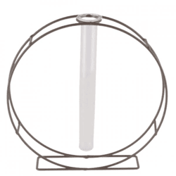 Gestell mit Reagenzglas Metall grau 22,5 cm