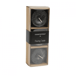 Countryfield floating candle Bollie black 5 cm set of 3