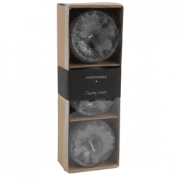 Countryfield floating candle Bollie gray 7 cm set of 3