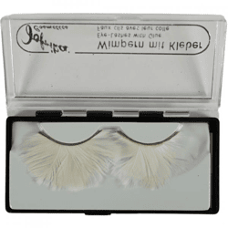 Jofrika Kosmetik künstliche Wimpern Federn weiß 9,5 cm B-Wahl VE500