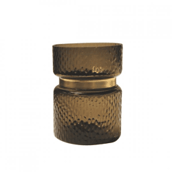 PTMD Vase Quilio Gerade Glas braun 16 cm