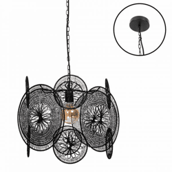 PTMD Hängeleuchte Desh schwarz 40 cm