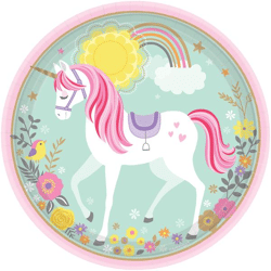 Magical Unicorn - 8 Teller rund - 23 cm