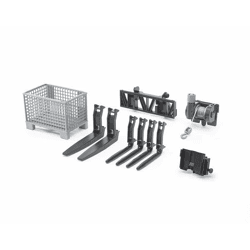 Bruder 02318 - Zubehör: Gitterpalette, Seilwinde und Frontladergabeln