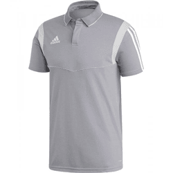 adidas Tiro 19 Sustainable Polo Shirt for Men with Cotton Blend Everyday Shirt Short-Sleeve Top DW4736 Gray