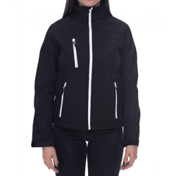 SANTINO Damen wasserabweisende Softshell-Jacke Outdoor-Jacke Alltags-Jacke 1018505 Schwarz