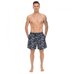 Pierre Cardin Herren Camouflage Schwimm-Hose Badehose Schwimm-Shorts LA203937 Blau/Khaki-Grün