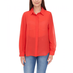 Aniston Women's Summer Blouse: Stylish Chiffon Blouse, Long-Sleeve Shirt 14124228 Red