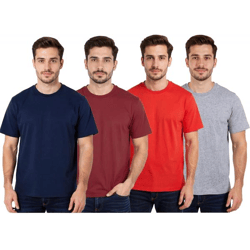 European League of Football Men's Cotton Shirt, Basic T-Shirts, Summer Shirt in Red, Gray, or Blue