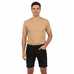 !SOLID Herren Freizeit-Bermuda Denim-Hose Baumwoll-Shorts kurze Hose 21104062 797002 Schwarz
