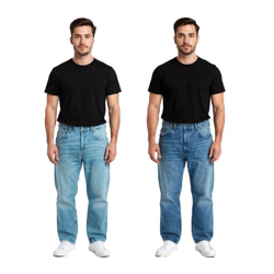 stylische Herren Jeans im Skater Fit-Stil Denim-Hose mit Reißverschluss BR-11000 Dunkel-Blau oder Hellblau