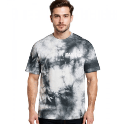 RE:COVERED X NFL Las Vegas Raiders Herren T-Shirt mit Logo-Print Baumwoll-Shirt Rundhals-Shirt RCNFL1380 Grau/Weiß