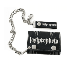 Lostprophets Vinyl: Stylish Welsh Rock Band Wallet with Logo Lettering, Black/White