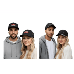 Stylish FOKUS x DEF Snapback—adjustable snapback trucker cap in black/red or black/white