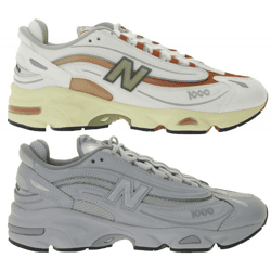 New Balance 1000 Sneaker Damen und Herren Retro-Schuhe mit ABZORB Dämpfung M1000 Weiß/Beige/Rot oder Silber