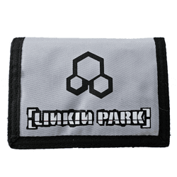 Linkin Park Stilvolle Band-Brieftasche mit Logo Design Portemonnaie Grau