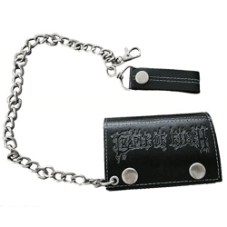 Cradle of Filth Vinyl Stylish Welsh Metal Band Wallet with Logo Lettering Black