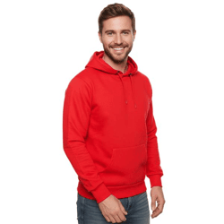 Comfortable men's hooded sweater in a regular fit: Hoodie Sweater 19161 Red
