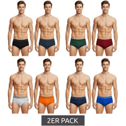 2er Pack U.S. POLO ASSN. Premium Herren Slips Unterhose nachhaltige Unterwäsche 180 g/m² 134 68263 53696 in Grau/Schwarz, Blau/Navy, Grü