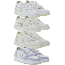 HUB Damen Sneaker mit Terry-Fütterung Echtleder-Schuhe W5008L31-L10 Smash L31 oder W6409L31-L10 Duke in Weiß