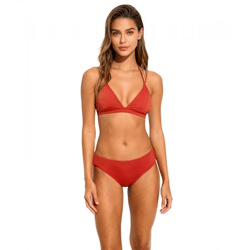 Simple Women's Bikini Bottoms, Bikini Briefs with Regular Leg Cut, Swimwear 976280 Rust Brown