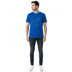 stilsicheres Formula E Herren T-Shirt nachhaltiges Baumwoll-Shirt mit Formula E Logo Sommer-Shirt Motorsport 701223608 002 Blau