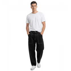 HOMEBOY x-tra WORK Herren Baggy-Jeans Denim-Hose im Vintage-Look Baumwoll-Hose 01PA0700 Schwarz