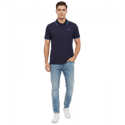sportliches Formula E Herren Polo-Shirt Kurzarm-Shirt nachhaltiges Baumwoll-Shirt mit Formula E Logo 701223597 001 Navy-Blau