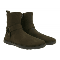 markante GROUNDIES Barfußschuhe Phoenix 2.0 Damen Echtleder Stiefelette mit TrueSense Sohle GND-110283-04 Braun