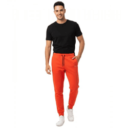 Timeless ON THAT ASS Dudley Men's Jogging Pants, Cotton Sweatpants with Logo and Pockets 30300113OR Orange