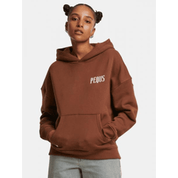 weicher PEQUS Damen Hoodie mit Baumwolle Braun