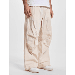 lässige Karl Kani Herren Jeans Kordelzug Klettverschluss 150 g/m² mit Baumwolle Ecru-Weiß