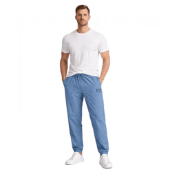 modische Sergio Tacchini Herren Jogging-Hose Trainings-Hose mit Taschen Retro-Sporthose STM21135 Blau