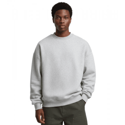 Schlichter Prohibited Herren Sweatshirt Baumwoll-Pullover Sweater Oversized PB0304 Grau