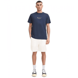 klassische SOLID SDLiam Seersucker Herren Shorts mit Label-Detail Freizeitshorts 21108637-114201 Weiß
