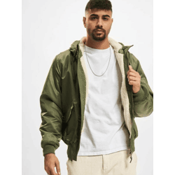 funktionale Brandit Herren Jacke große Kapuze Kordelzug Khaki