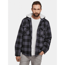 schlichte Brandit Herren Jacke Kordelzug Kapuze mit Baumwolle Schwarz