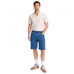 klassische BLEND BHTwister Herren Jeansshorts mit Label-Detail Denimshorts 20717730-200291 Blau