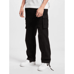 Casual DEF Men's Straight-Fit Jeans with Pockets, Cotton, Black