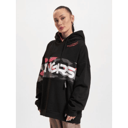 lässiger Dangerous DNGRS Damen Hoodie Oversize mit Baumwolle Schwarz
