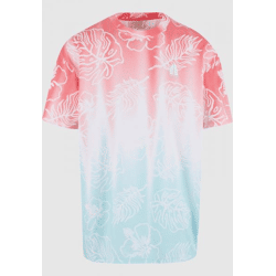 bequemes Just Rhyse Herren T-Shirt Oversize mit Baumwolle Rot/Blau