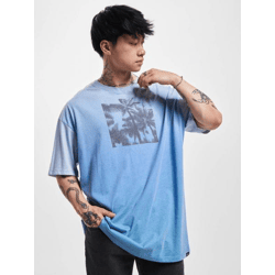 bequemes Just Rhyse Herren T-Shirt mit Baumwolle Blau