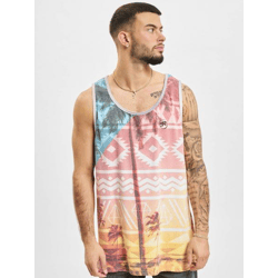sportliches Just Rhyse Herren Tanktop Gelb/Rot/Blau